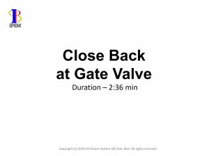 Close back at Gate Valve