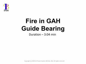 Fire in GAH Guide Bearing